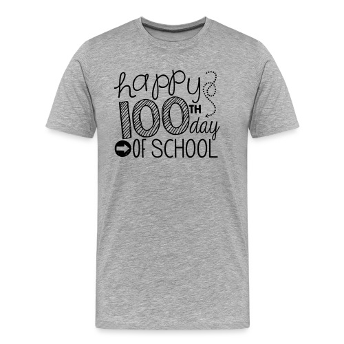 Happy 100th Day of School Arrows Teacher T-shirt - Men's Premium Organic T-Shirt