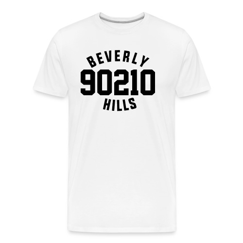 90210 Old School Tee Black - Men's Premium Organic T-Shirt
