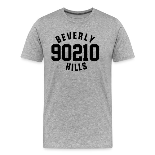 90210 Old School Tee Black - Men's Premium Organic T-Shirt