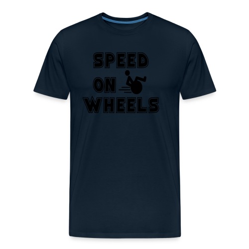 Speed on wheels for real fast wheelchair users - Men's Premium Organic T-Shirt