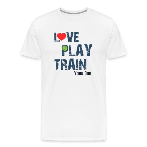 Love.Play.Train Your dog - Men's Premium Organic T-Shirt