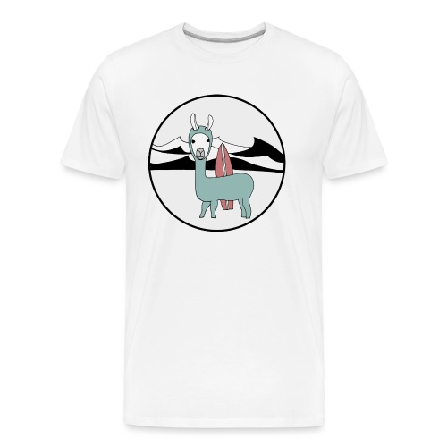 Surfin' llama. - Men's Premium Organic T-Shirt