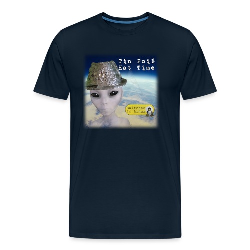 Tin Foil Hat Time (Earth) - Men's Premium Organic T-Shirt