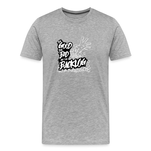 The Good, the Bad, and the Backlog - White logo2 - Men's Premium Organic T-Shirt