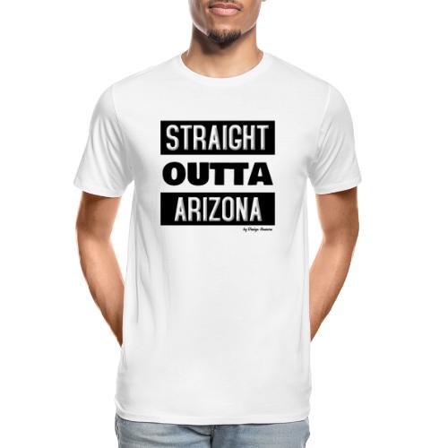STRAIGHT OUTTA ARIZONA WHITE - Men's Premium Organic T-Shirt