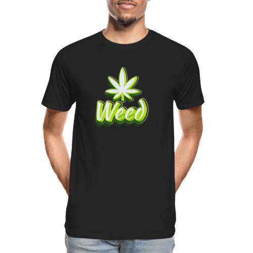 Cannabis Weed Leaf - Marijuana - Customizable - Men's Premium Organic T-Shirt