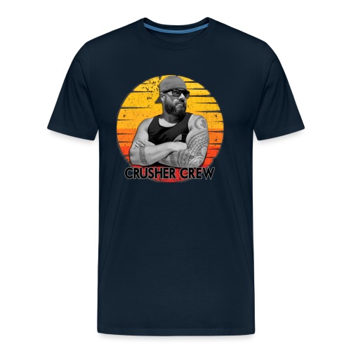 Crusher Crew Carl Crusher Sunset Circle - Men's Premium Organic T-Shirt