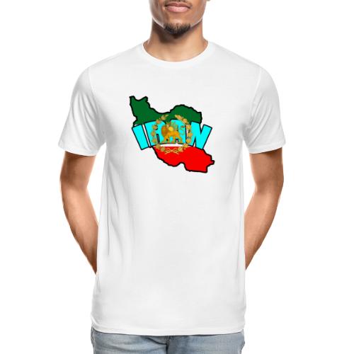 Iran Map Lion Sun - Men's Premium Organic T-Shirt