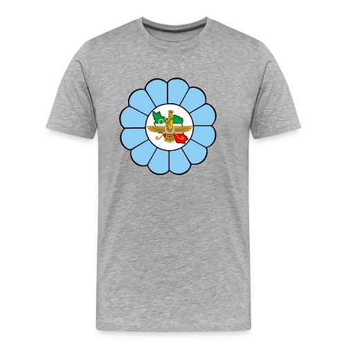 Faravahar Iran Lotus Colorful - Men's Premium Organic T-Shirt