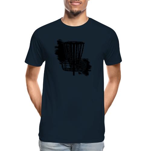 Disc Golf Basket Paint Black Print - Men's Premium Organic T-Shirt