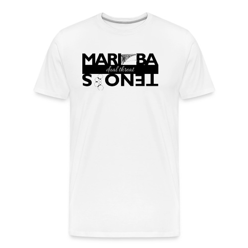 Dual Threat Black Horizontal Marimba Tenors - Men's Premium Organic T-Shirt