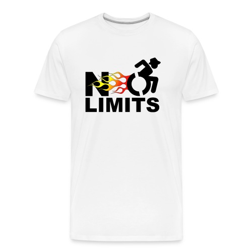 There are no limits when you're in a wheelchair - Men's Premium Organic T-Shirt