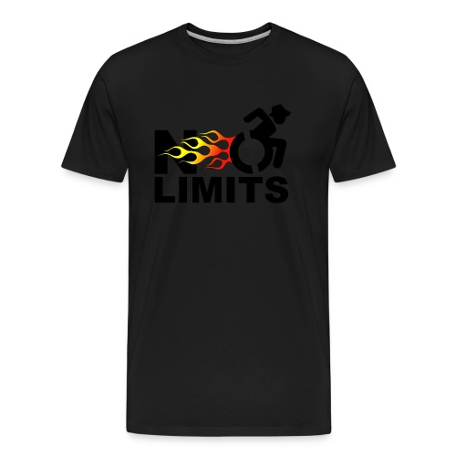 There are no limits when you're in a wheelchair - Men's Premium Organic T-Shirt