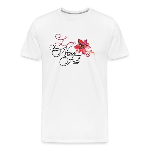 Love Never Fails 01 - Men's Premium Organic T-Shirt