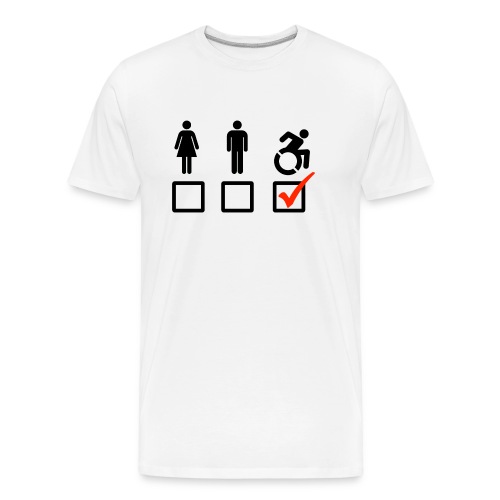 A wheelchair user is also suitable - Men's Premium Organic T-Shirt