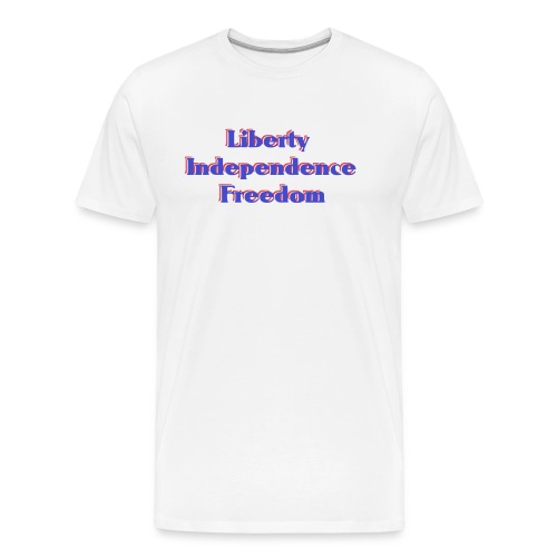 liberty Independence Freedom blue white red - Men's Premium Organic T-Shirt