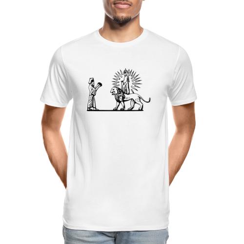 Lion and Sun in Ancient Iran - Men's Premium Organic T-Shirt