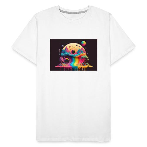 Full Moon Over Rainbow River Falls - Psychedelia - Men's Premium Organic T-Shirt