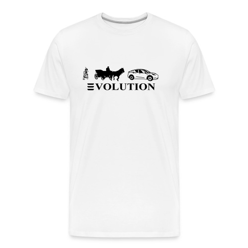 Model Y evolution caveman, horse cap, Tesla Y - Men's Premium Organic T-Shirt