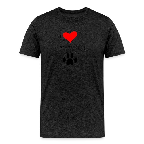 Dog Lovers shirt - My Heart Belongs to my Dog - Men's Premium Organic T-Shirt