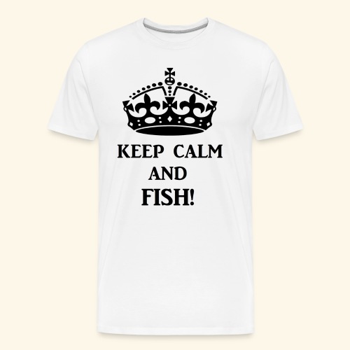 keep calm fish blk - Men's Premium Organic T-Shirt