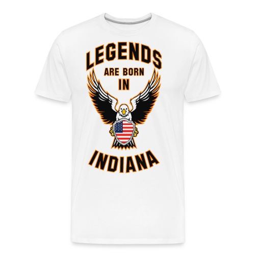 Legends are born in Indiana - Men's Premium Organic T-Shirt
