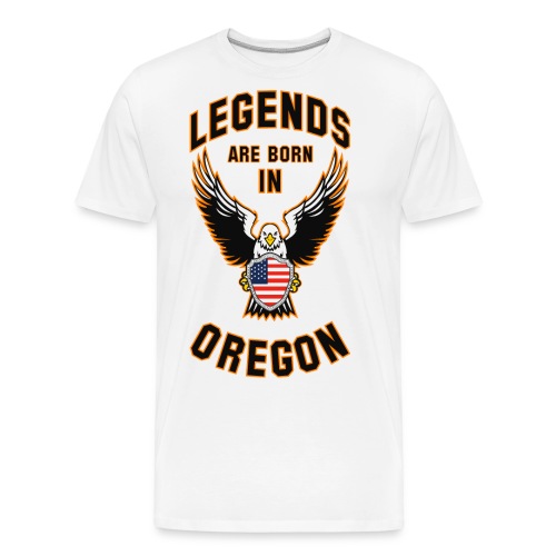 Legends are born in Oregon - Men's Premium Organic T-Shirt