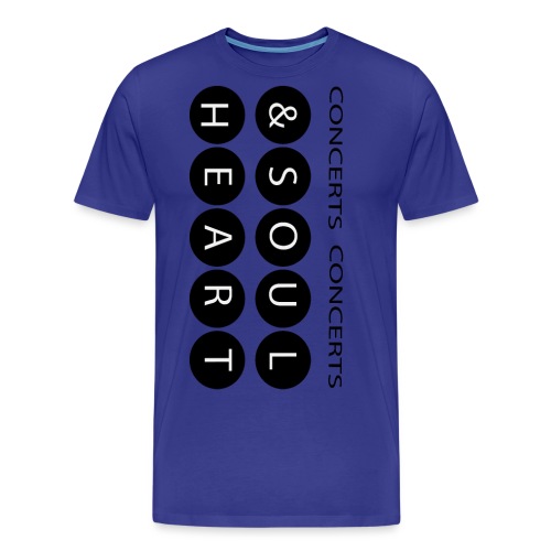 Heart & Soul concerts text design 2021 flip - Men's Premium Organic T-Shirt