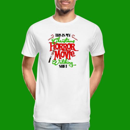 Christmas Horror Movie Watching Shirt - Men's Premium Organic T-Shirt