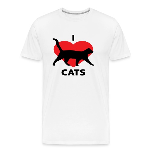 I Love Cats - Men's Premium Organic T-Shirt