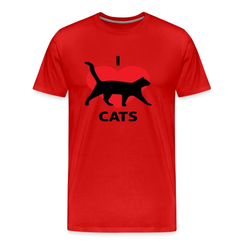 I Love Cats - Men's Premium Organic T-Shirt