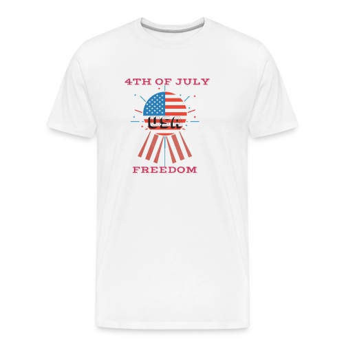4th of July Freedom - Men's Premium Organic T-Shirt