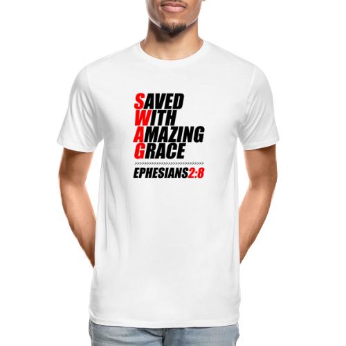 SWAG: Saved With Amazing Grace Christian Shirt - Men's Premium Organic T-Shirt