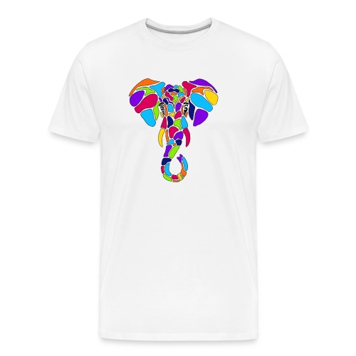 Art Deco elephant - Men's Premium Organic T-Shirt