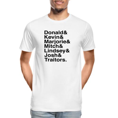 Republican Traitors Name Stack - Men's Premium Organic T-Shirt