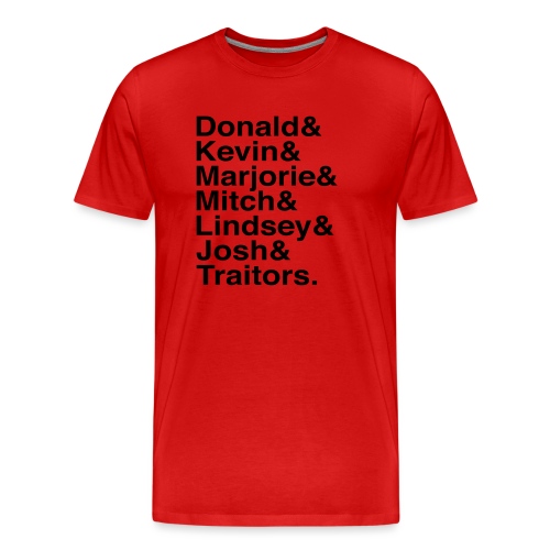 Republican Traitors Name Stack - Men's Premium Organic T-Shirt