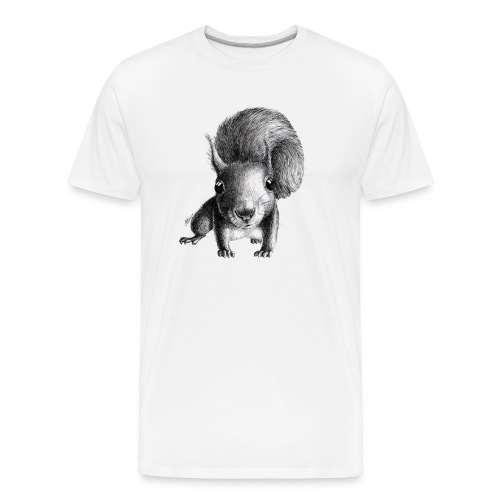 Cute Curious Squirrel - Men's Premium Organic T-Shirt