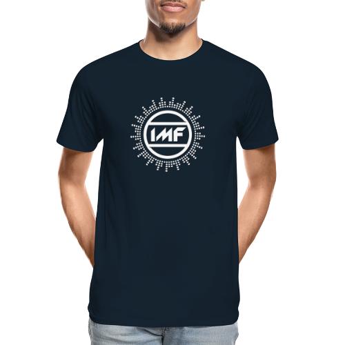 IMF Sunburst Logo in White - Men's Premium Organic T-Shirt
