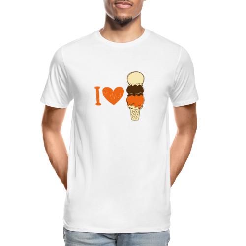 I Love Ice Cream - Men's Premium Organic T-Shirt