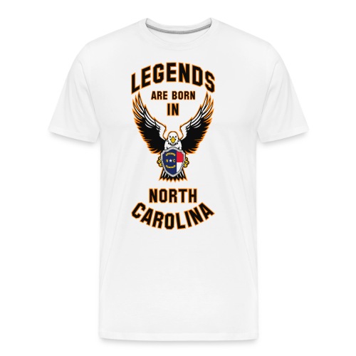 Legends are born in North Carolina - Men's Premium Organic T-Shirt