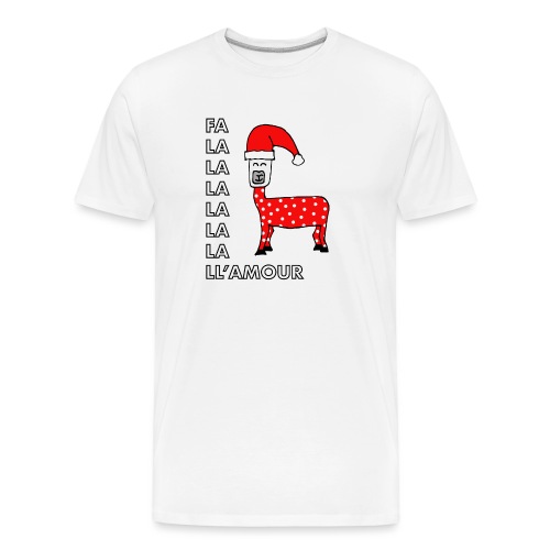 Christmas llama. - Men's Premium Organic T-Shirt