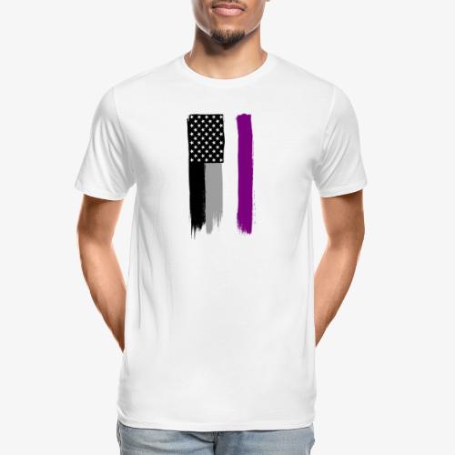 Asexual Pride Stars and Stripes - Men's Premium Organic T-Shirt