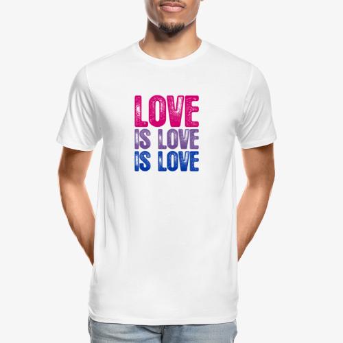 Bisexual Love is Love is Love - Men's Premium Organic T-Shirt