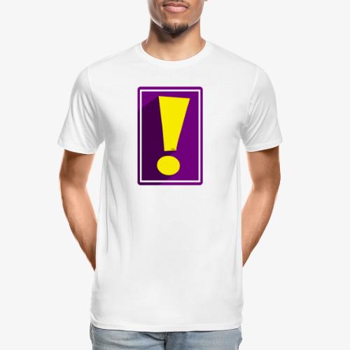Purple Whee! Shadow Exclamation Point - Men's Premium Organic T-Shirt