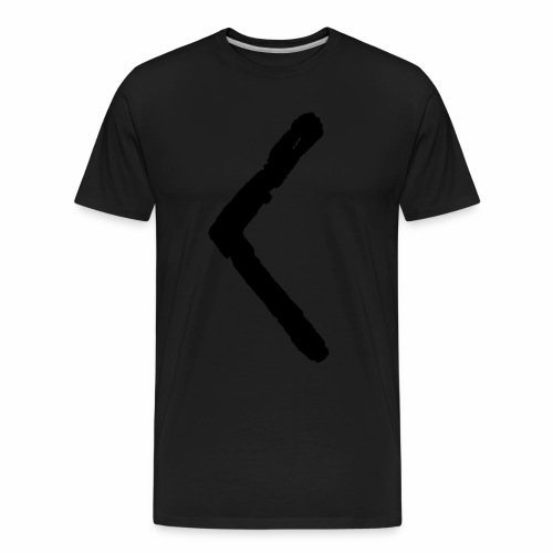Elder Futhark Rune Kenaz - Letter C & K - Men's Premium Organic T-Shirt