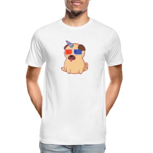 Dog with 3D glasses doing Vision Therapy! - Men's Premium Organic T-Shirt