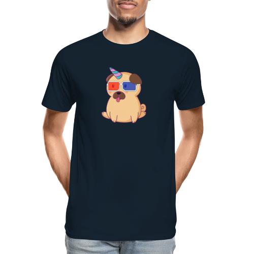 Dog with 3D glasses doing Vision Therapy! - Men's Premium Organic T-Shirt