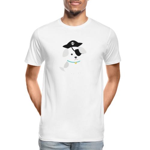 Dog with a pirate eye patch doing Vision Therapy! - Men's Premium Organic T-Shirt