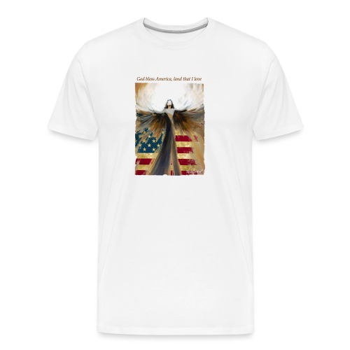 God bless America Angel_Strong color_Brown type - Men's Premium Organic T-Shirt