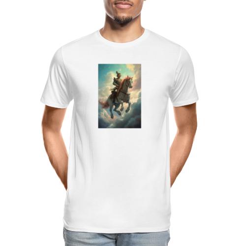 Blue Sky Horse Ride Fantasy Painting - Men's Premium Organic T-Shirt